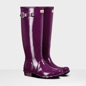 Hunter women’s original tall gloss rain boots